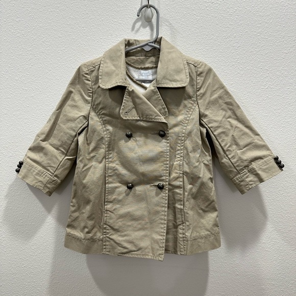 Jacadi Other - Jacadi Paris tan girls trench coat fleece liner Kids Double-Breasted Jacket